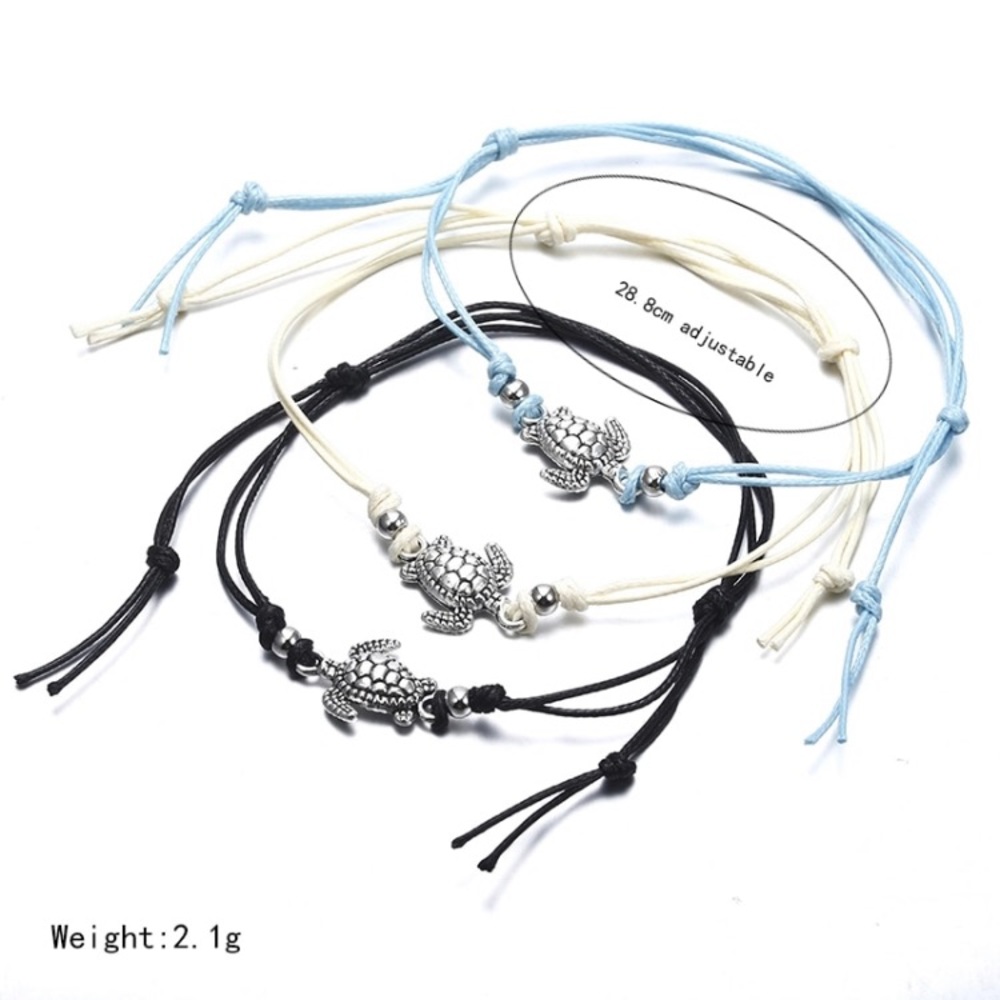Sea Turtle Black Rope Ankle Bracelet NWT - Picture 3 of 5
